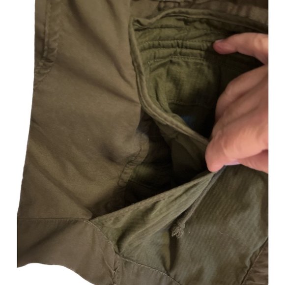 GAP Utility Cargo Vest Army Green Size Small Drawstring Waist Ample Pockets - Picture 7 of 12